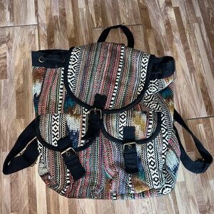 Boho Multicolor Patterned Backpack